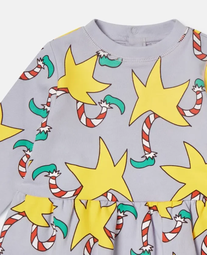 Abito a maniche lunghe con stampa Candy Cane Abito a maniche lunghe con stampa Candy Cane