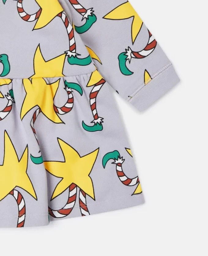 Abito a maniche lunghe con stampa Candy Cane Abito a maniche lunghe con stampa Candy Cane
