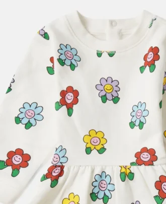 Abito a maniche lunghe con stampa floreale