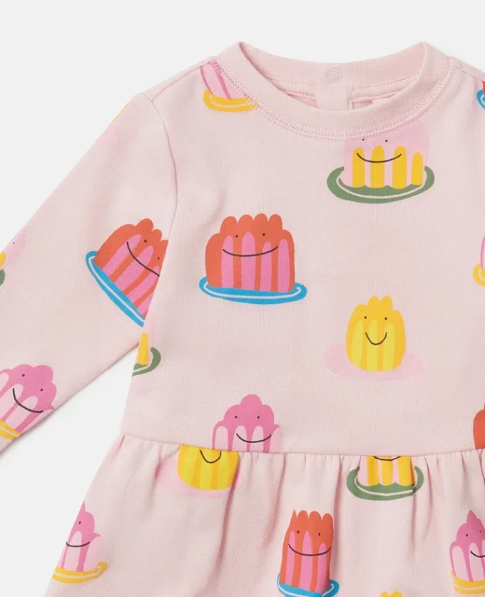 Abito a maniche lunghe con stampa Jelly