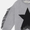 Abito con frange e stampa grafica a stelle Abito con frange e stampa grafica a stelle