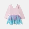 Abito con gonna in tulle con stampa a farfalle Abito con gonna in tulle con stampa a farfalle