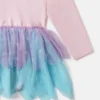 Abito con gonna in tulle con stampa a farfalle Abito con gonna in tulle con stampa a farfalle