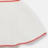 Abito con maniche ad aletta e ricamo fragole Abito con maniche ad aletta e ricamo fragole