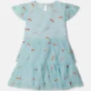 Abito da cerimonia con stampa a righe e fiocchi Abito da cerimonia con stampa a righe e fiocchi