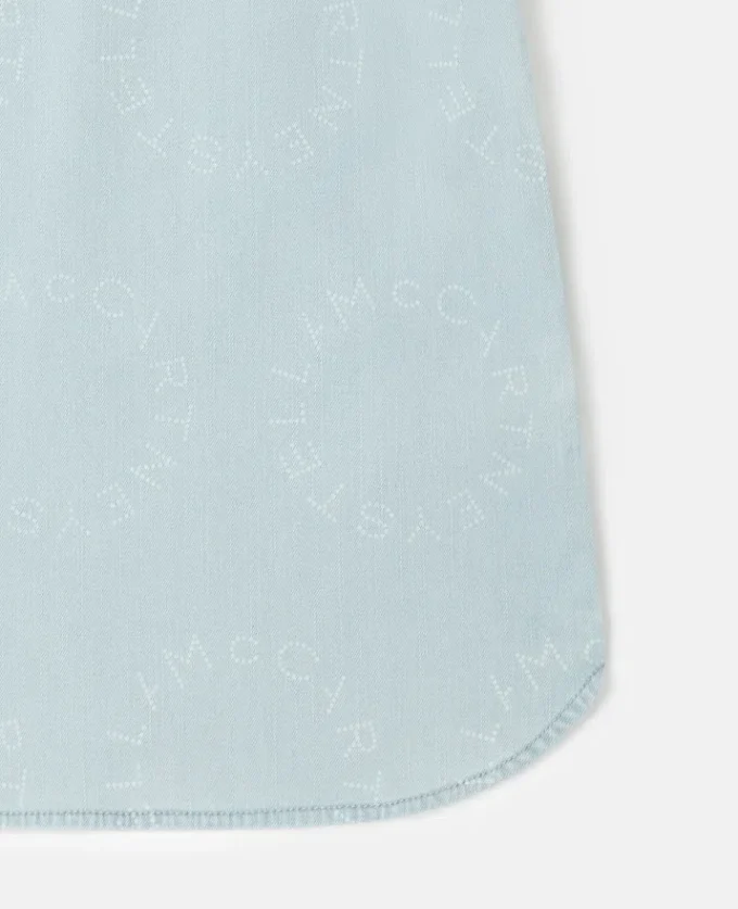 Abito in denim con logo Abito in denim con logo