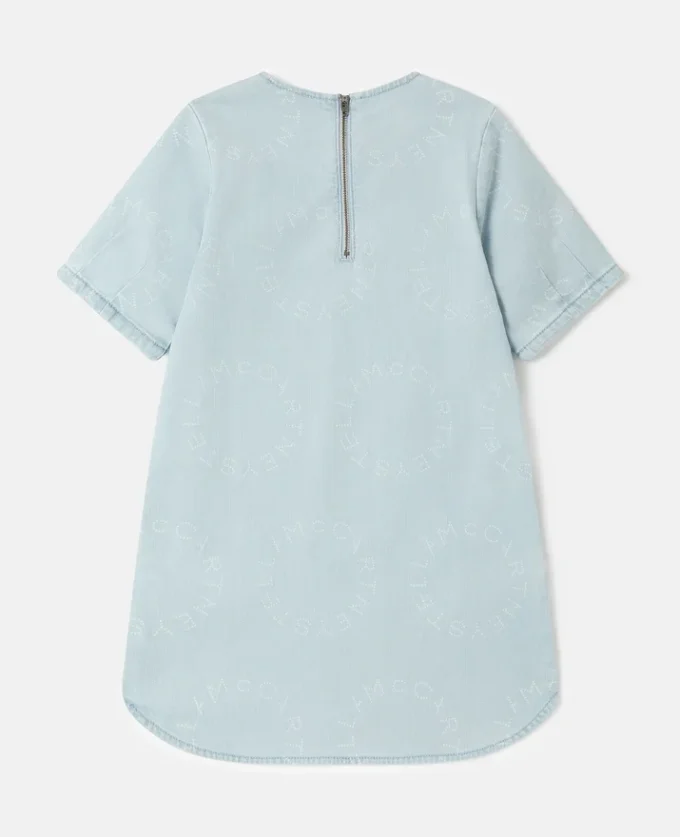 Abito in denim con logo Abito in denim con logo