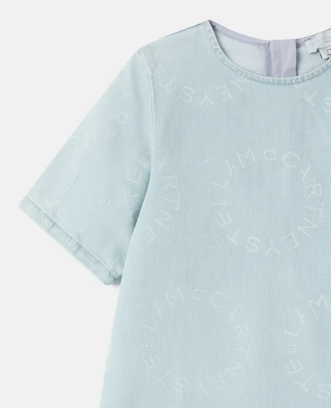 Abito in denim con logo Abito in denim con logo