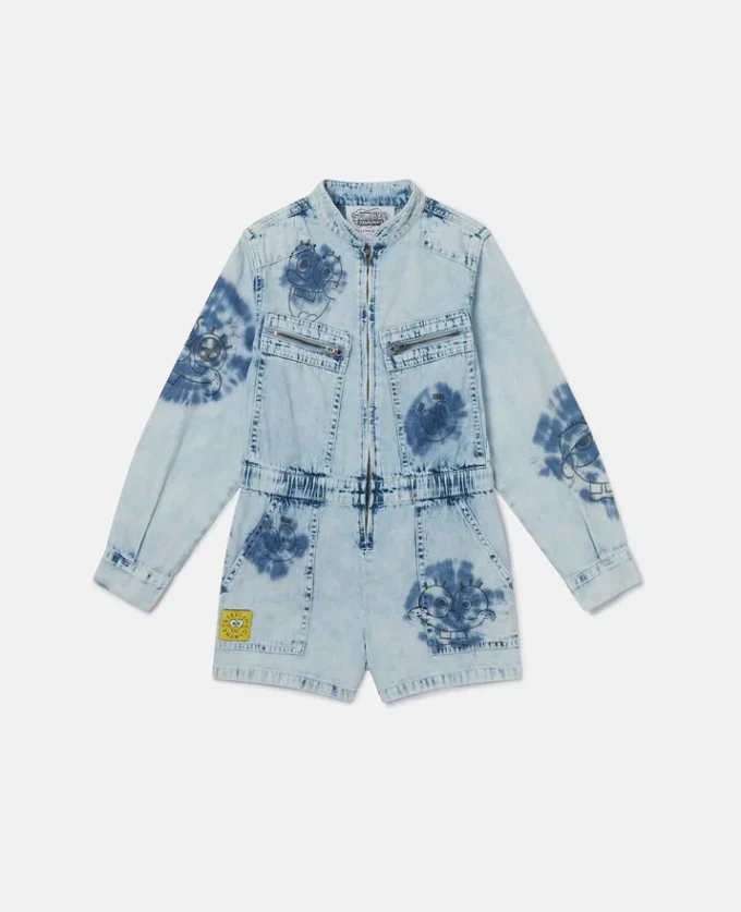 Abito in denim con stampa SpongeBob Abito in denim con stampa SpongeBob
