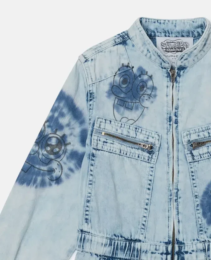 Abito in denim con stampa SpongeBob Abito in denim con stampa SpongeBob