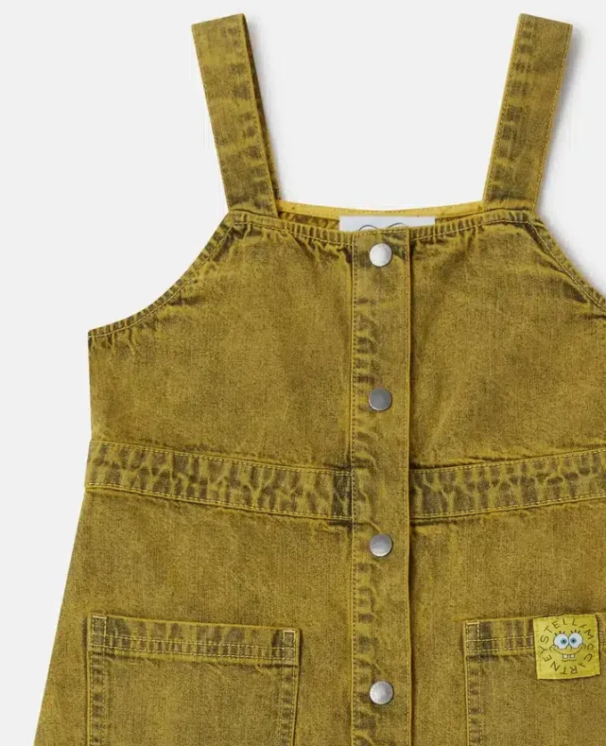 Abito in denim con stampa SpongeBob