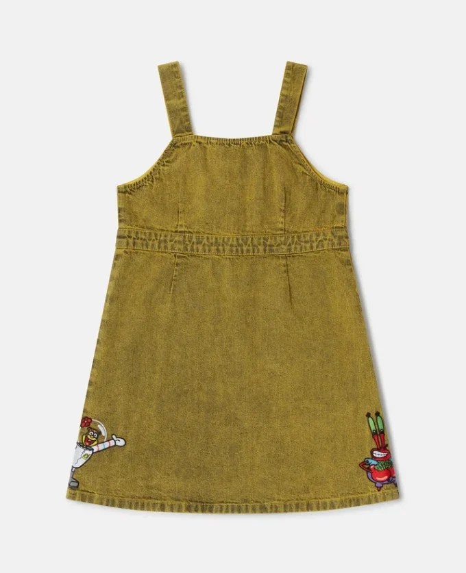 Abito in denim con stampa SpongeBob
