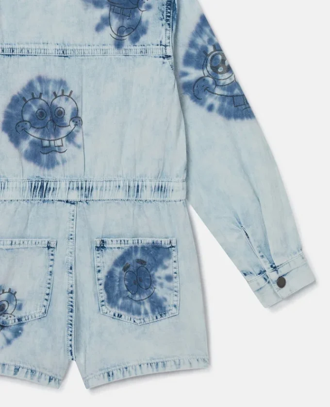 Abito in denim con stampa SpongeBob Abito in denim con stampa SpongeBob