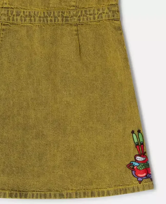 Abito in denim con stampa SpongeBob