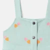 Abito in gabardine con ricamo a forma di cuore Abito in gabardine con ricamo a forma di cuore