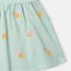 Abito in gabardine con ricamo a forma di cuore Abito in gabardine con ricamo a forma di cuore