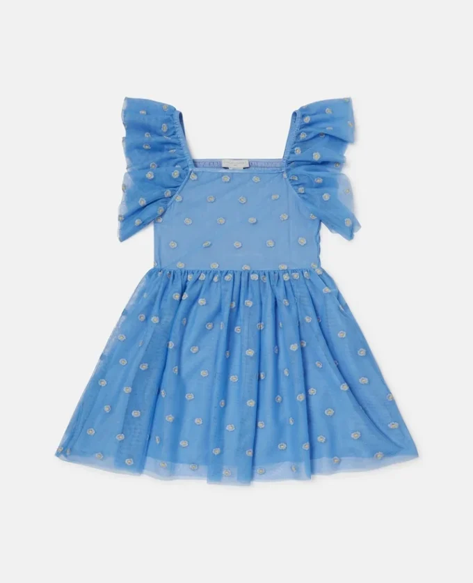 Abito in tulle con ricami floreali Abito in tulle con ricami floreali