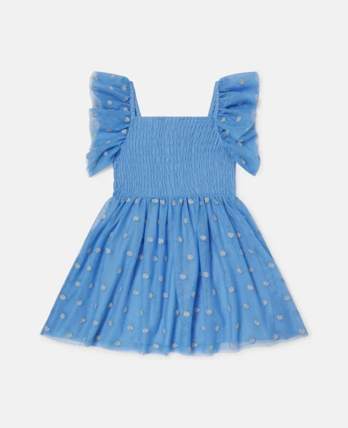 Abito in tulle con ricami floreali Abito in tulle con ricami floreali