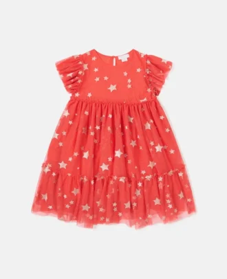Abito in tulle con ricamo a stelle
