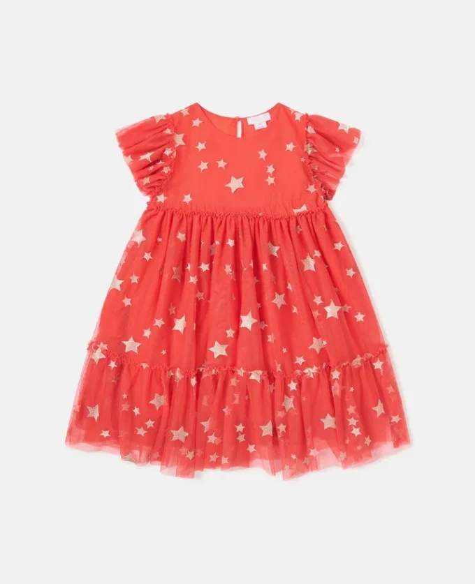 Abito in tulle con ricamo a stelle Abito in tulle con ricamo a stelle