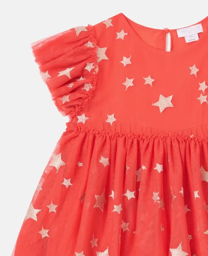 Abito in tulle con ricamo a stelle Abito in tulle con ricamo a stelle