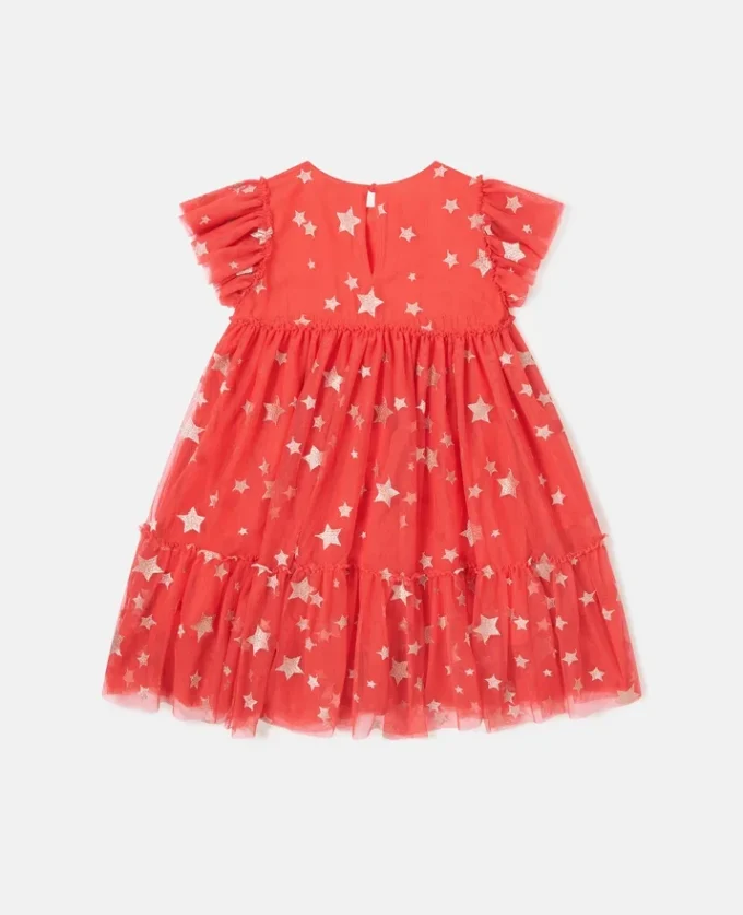 Abito in tulle con ricamo a stelle Abito in tulle con ricamo a stelle