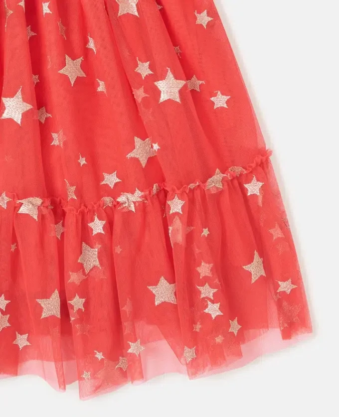 Abito in tulle con ricamo a stelle Abito in tulle con ricamo a stelle