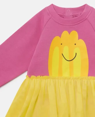 Abito in tulle con stampa grafica Jelly