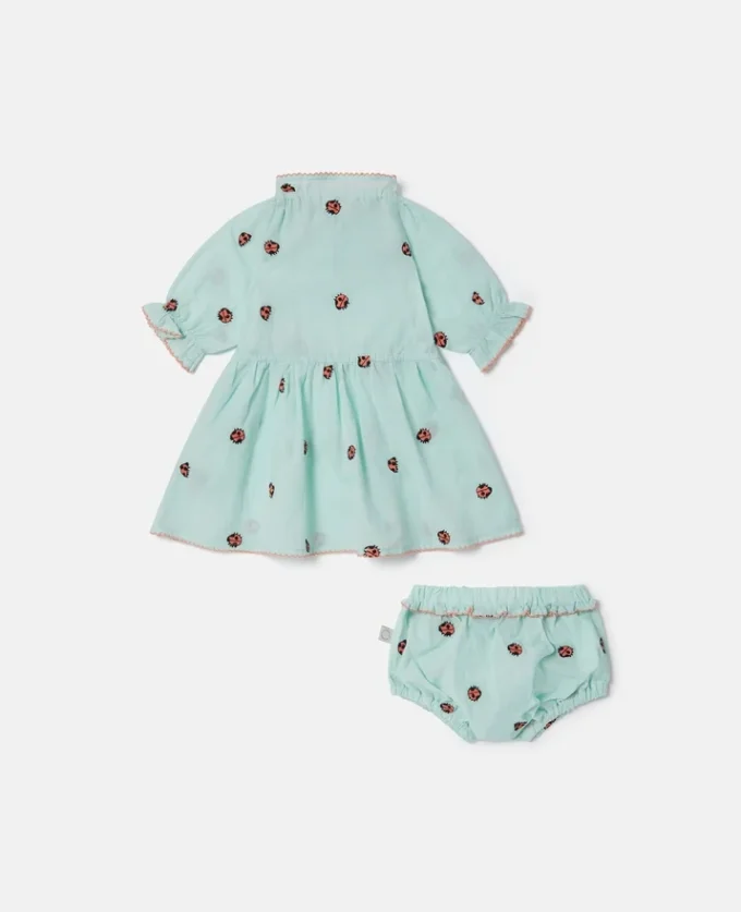 Abito Ladybird con maniche corte smerlate Abito Ladybird con maniche corte smerlate