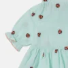 Abito Ladybird con maniche corte smerlate Abito Ladybird con maniche corte smerlate