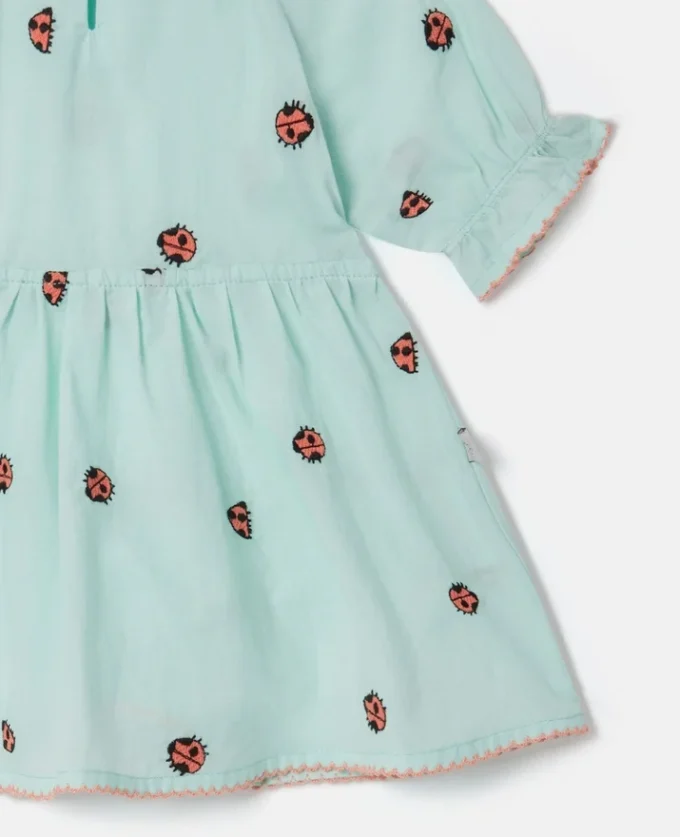 Abito Ladybird con maniche corte smerlate Abito Ladybird con maniche corte smerlate