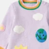 Abito maglione con ricamo grafico Earth Friends Abito maglione con ricamo grafico Earth Friends