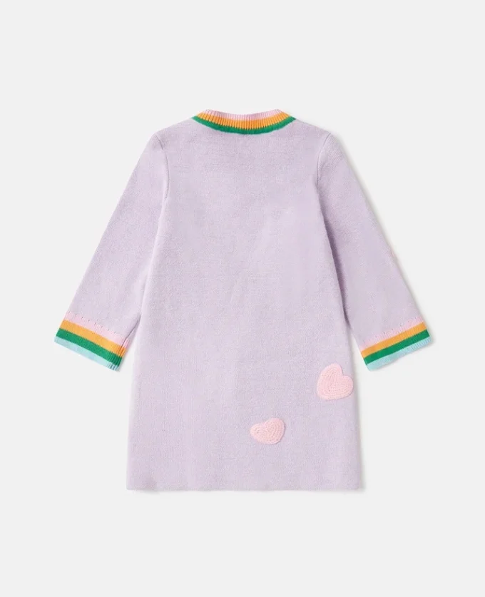 Abito maglione con ricamo grafico Earth Friends Abito maglione con ricamo grafico Earth Friends