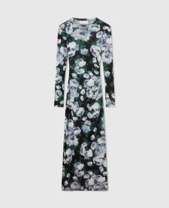 abito midi a maniche lunghe in maglia floreale 1 1 330x406 - Abito midi a maniche lunghe in maglia floreale