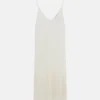 Abito midi con frange e maglia aperta Abito midi con frange e maglia aperta