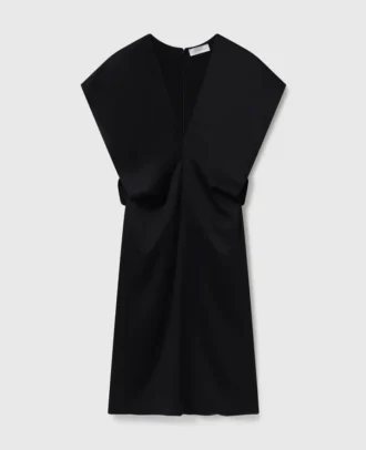 Abito midi con scollo a V profondo e maniche ad aletta Abito midi con scollo a V profondo e maniche ad aletta