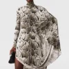 Abito midi drappeggiato con stampa leopardata Abito midi drappeggiato con stampa leopardata