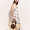 Abito midi senza maniche con stampa ciliegie Abito midi senza maniche con stampa ciliegie