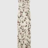 Abito midi senza spalline in maglia con stampa ciliegie Abito midi senza spalline in maglia con stampa ciliegie