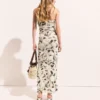 Abito midi senza spalline in maglia con stampa ciliegie Abito midi senza spalline in maglia con stampa ciliegie