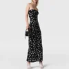 Abito midi senza spalline in maglia con stampa colombe Abito midi senza spalline in maglia con stampa colombe