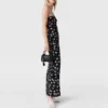 Abito midi senza spalline in maglia con stampa colombe Abito midi senza spalline in maglia con stampa colombe