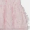 Abito senza maniche con applicazioni floreali