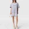 Abito T-shirt con inserti in pizzo