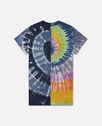 Abito t-shirt con stampa grafica tie-dye