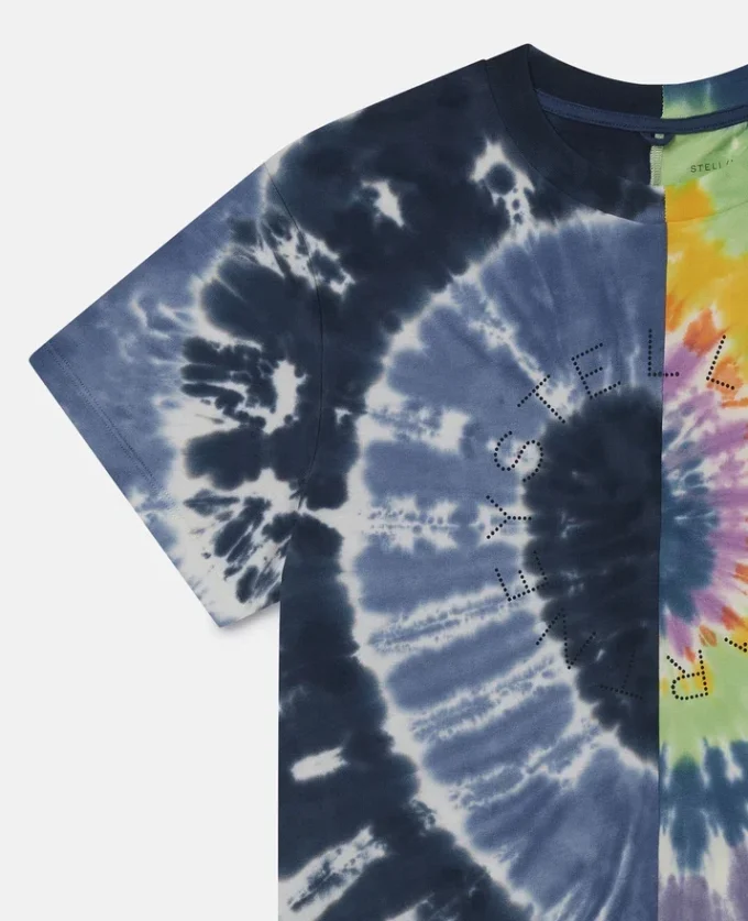 Abito t-shirt con stampa grafica tie-dye Abito t-shirt con stampa grafica tie-dye