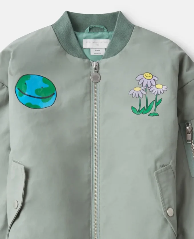 Bomber con grafica Earth Friends Bomber con grafica Earth Friends