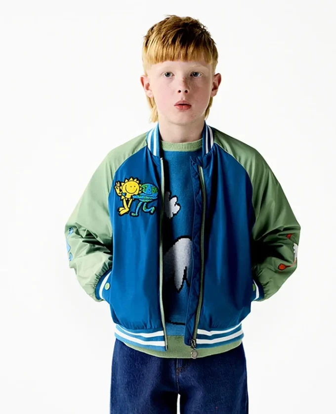 Bomber con grafica Earth Friends Bomber con grafica Earth Friends
