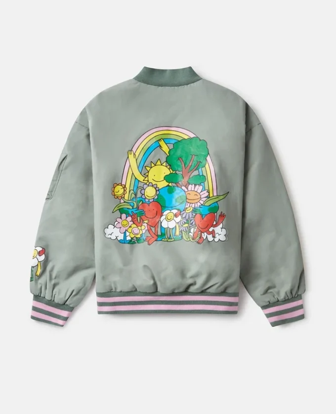 Bomber con grafica Earth Friends Bomber con grafica Earth Friends