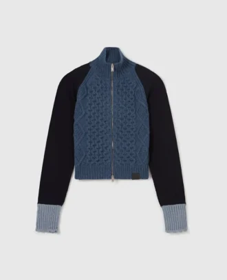 Bomber in maglia ibrida